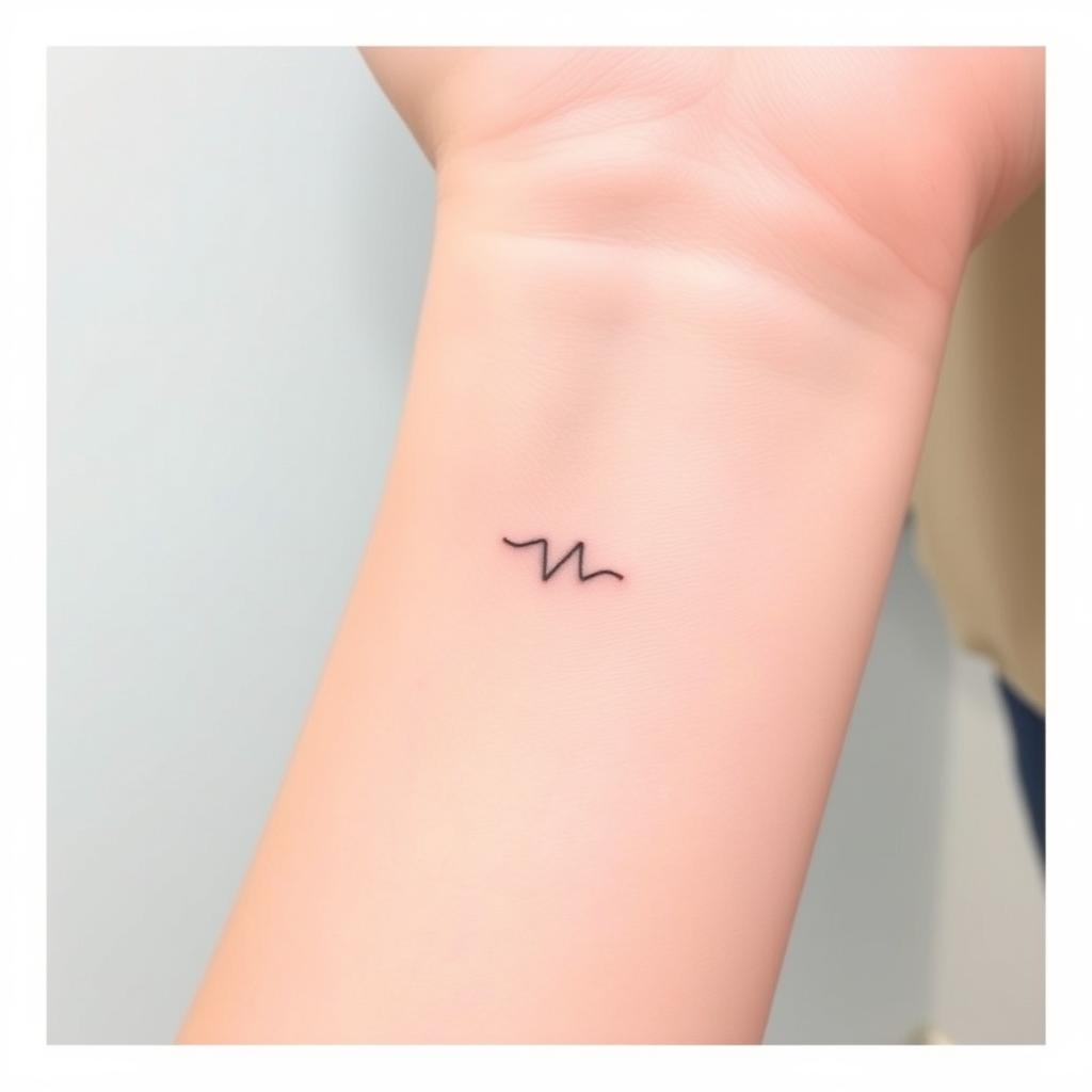 Kund med minimalistisk tatuering från Göteborgs bästa tatueringsstudio Kund med minimalistisk tatuering från Göteborgs bästa tatueringsstudio
