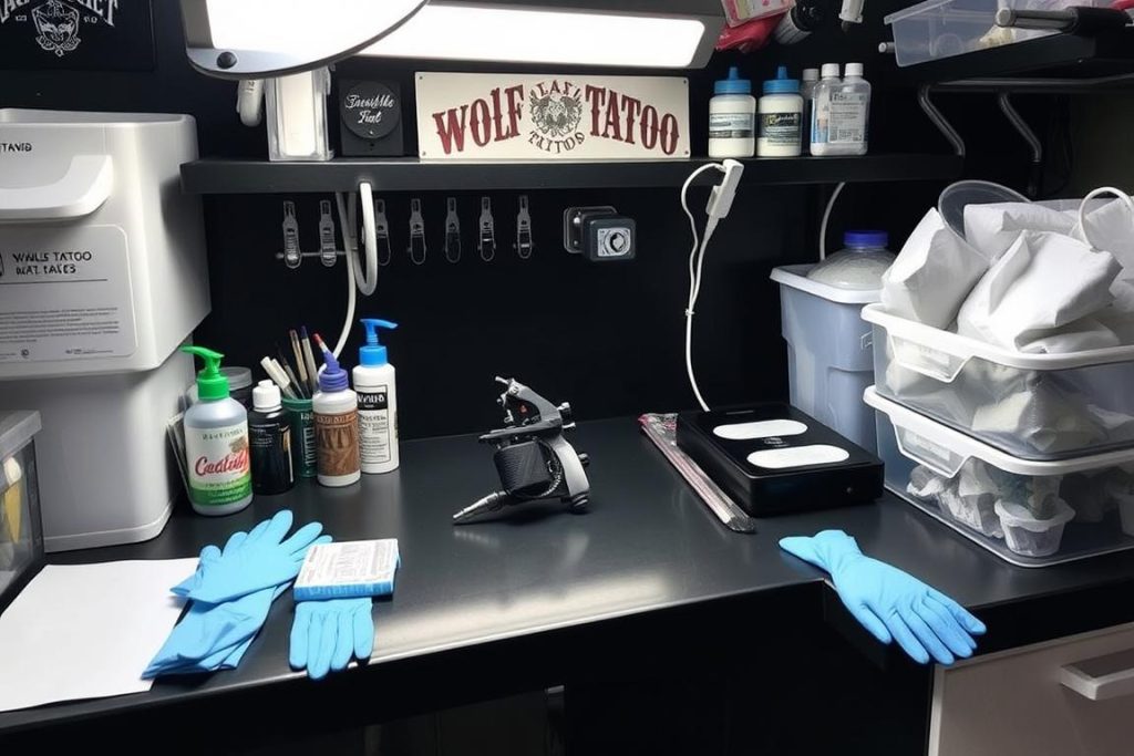 Tatueringsstudio hos Wolf Street Tattoos med steril utrustning Tatueringsstudio hos Wolf Street Tattoos med steril utrustning