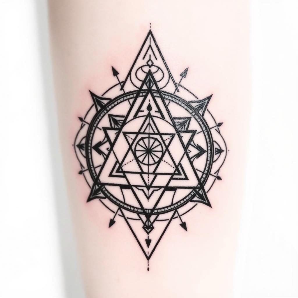 Geometrisk drop-in tatuering från Wolf Street Tattoos i Göteborg