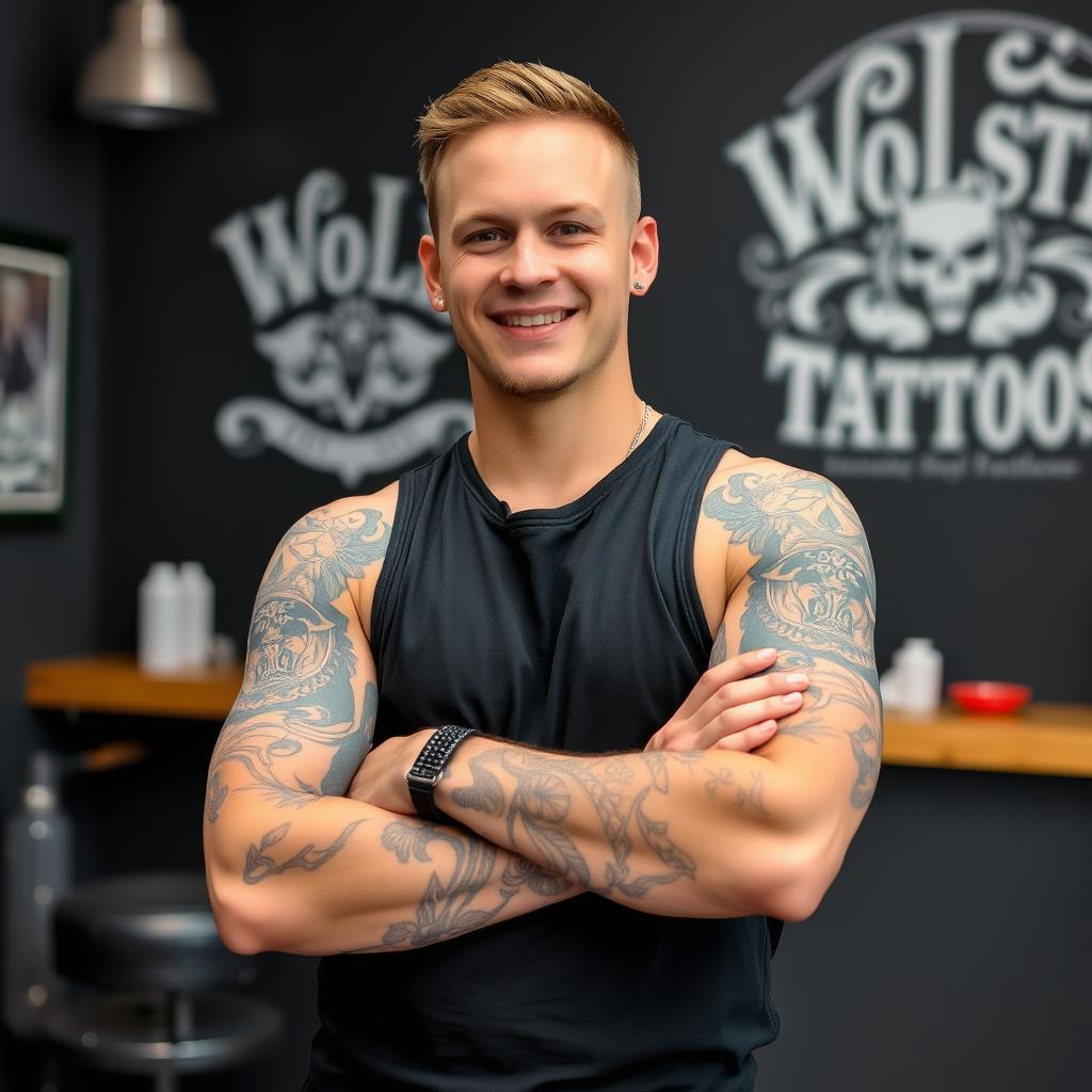 Marcus, tatuerare på Wolf Street Tattoos specialiserad på old school tatueringar