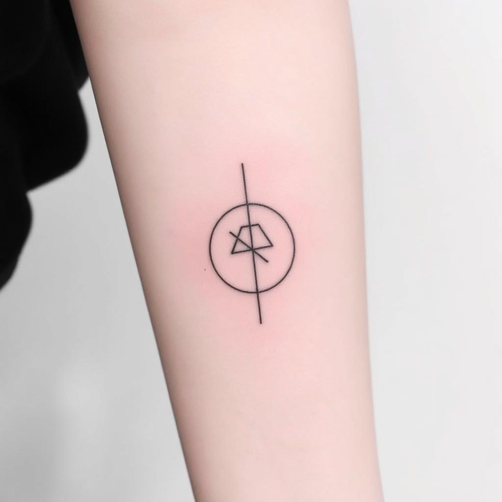 Minimalistisk drop-in tatuering från Wolf Street Tattoos i Göteborg