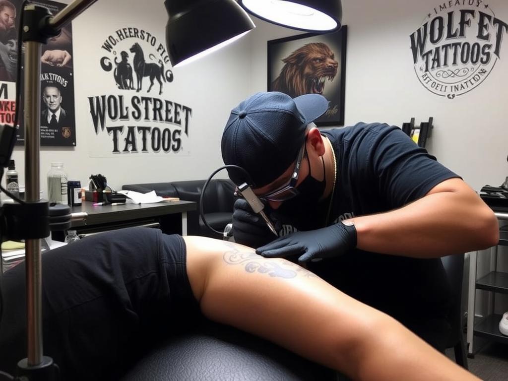 Tatueringsprocess på Wolf Street Tattoos för drop-in kunder i Göteborg